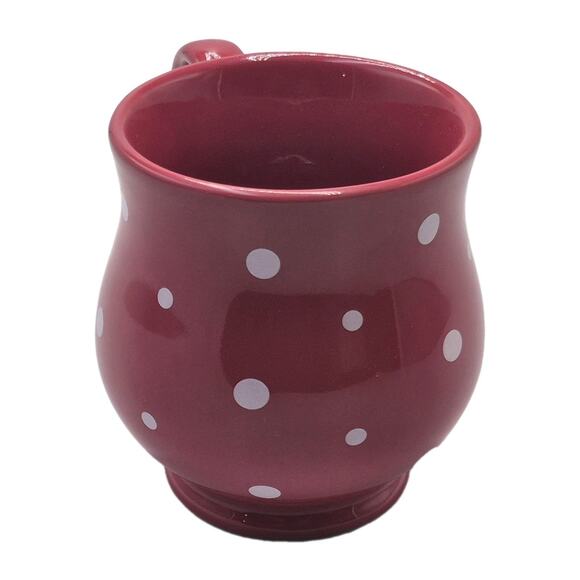 Temp-Tations By Tara Red White Polka Dot Mug 16oz Ceramic - Picture 3 of 8